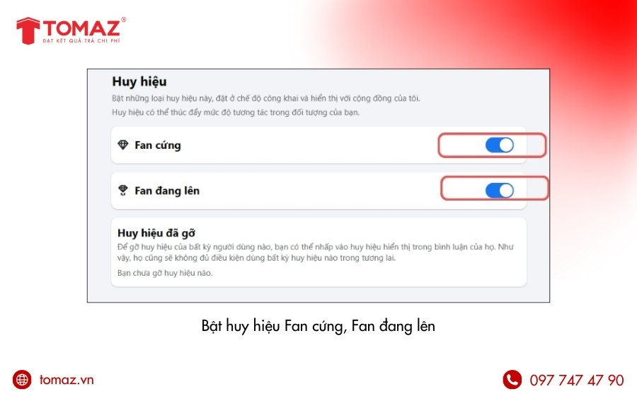 Bật huy hiệu fan cứng, fan đang lên trên máy tính