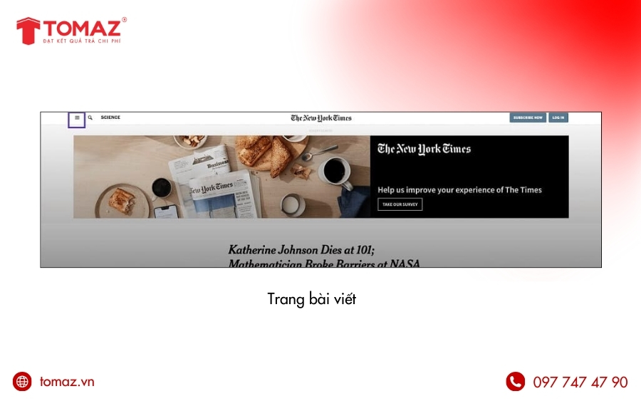 Navigation trên trang bài viết