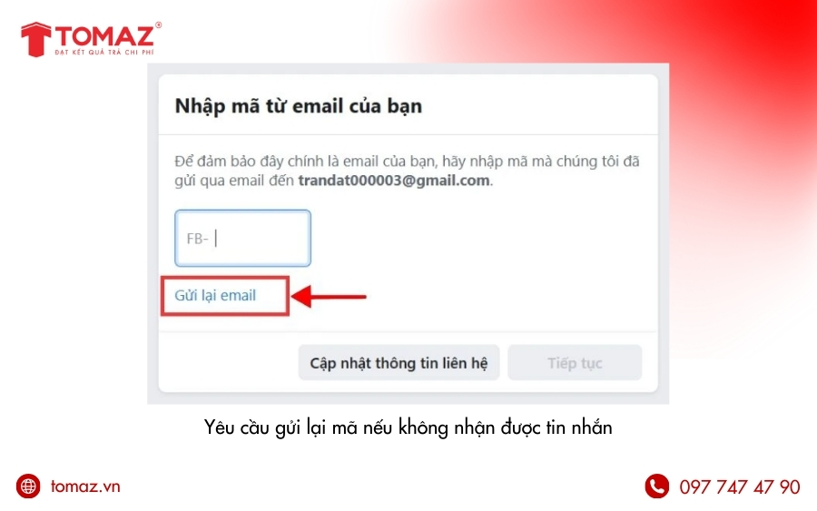 Khắc phục lỗi không nhận được mã xác nhận khi tạo tài khoản Facebook bằng gmail