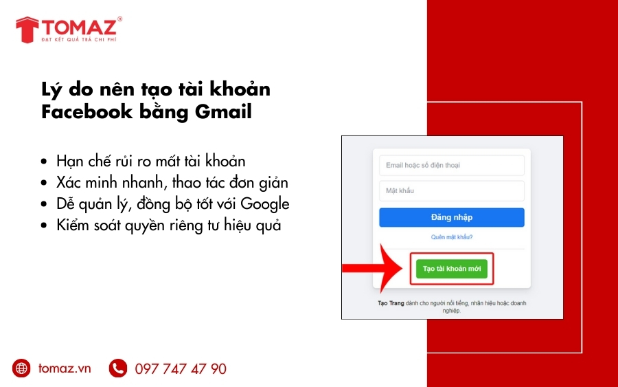 Lý do nên tạo tài khoản Facebook bằng Gmail
