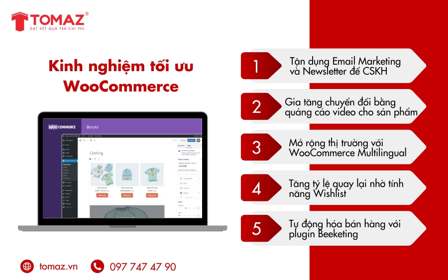 Kinh nghiệm tối ưu WooCommerce giúp tăng tỷ lệ chuyển đổi và doanh thu