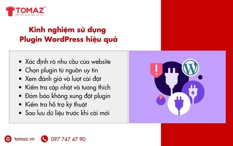Kinh nghiệm sử dụng Plugin WordPress hiệu quả, tránh lỗi