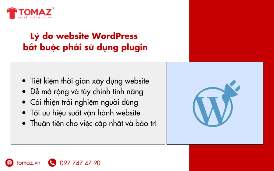 Lý do website WordPress bắt buộc phải sử dụng plugin