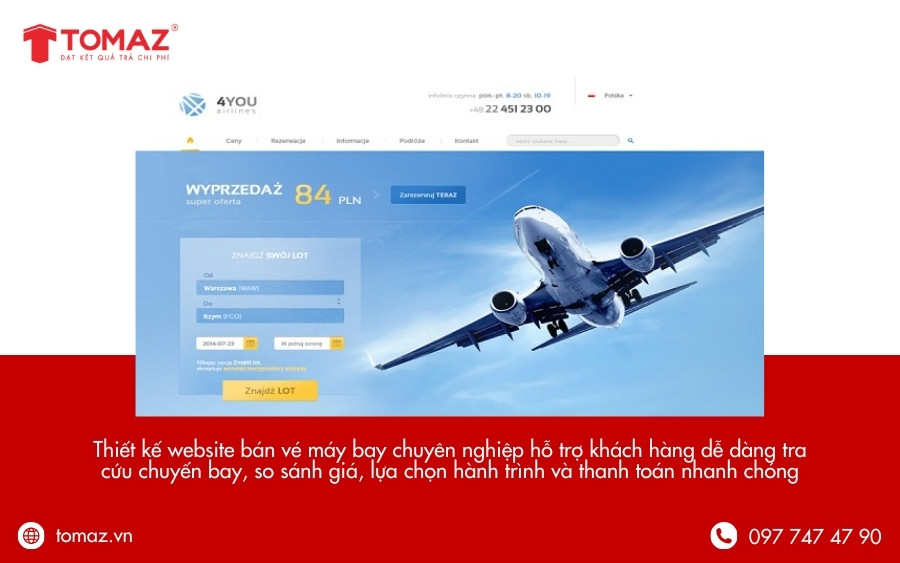 Vì sao doanh nghiệp cần thiết kế website bán vé máy bay chuyên nghiệp?