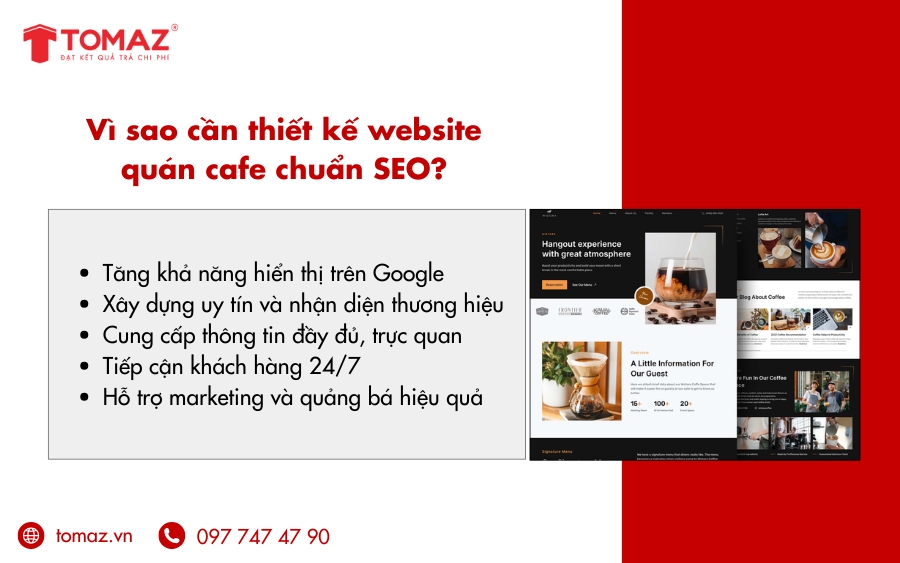 Vì sao quán cà phê cần thiết kế website quán cà phê chuẩn SEO?