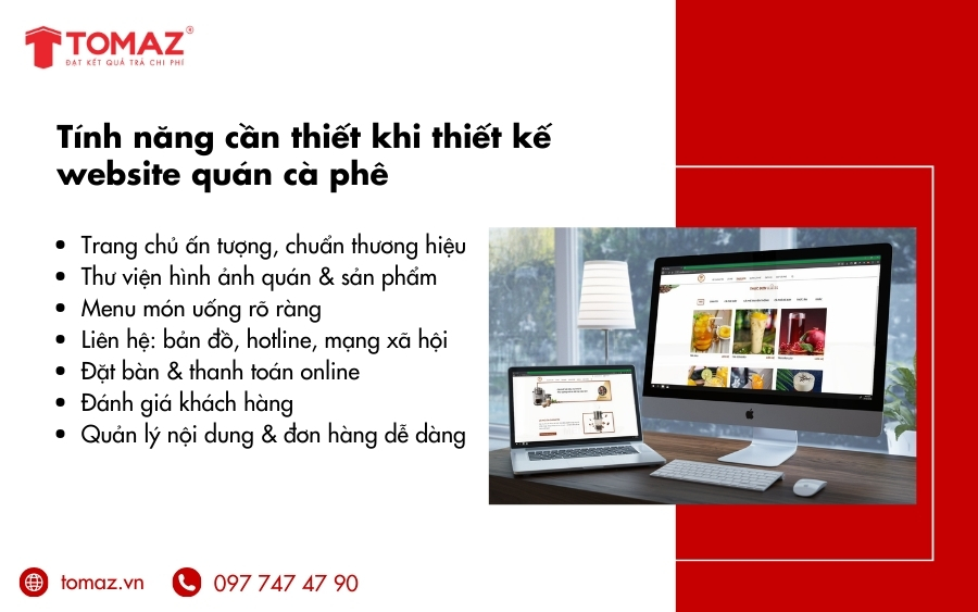 Thiết kế website quán cà phê chuyên nghiệp cần những tính năng gì?