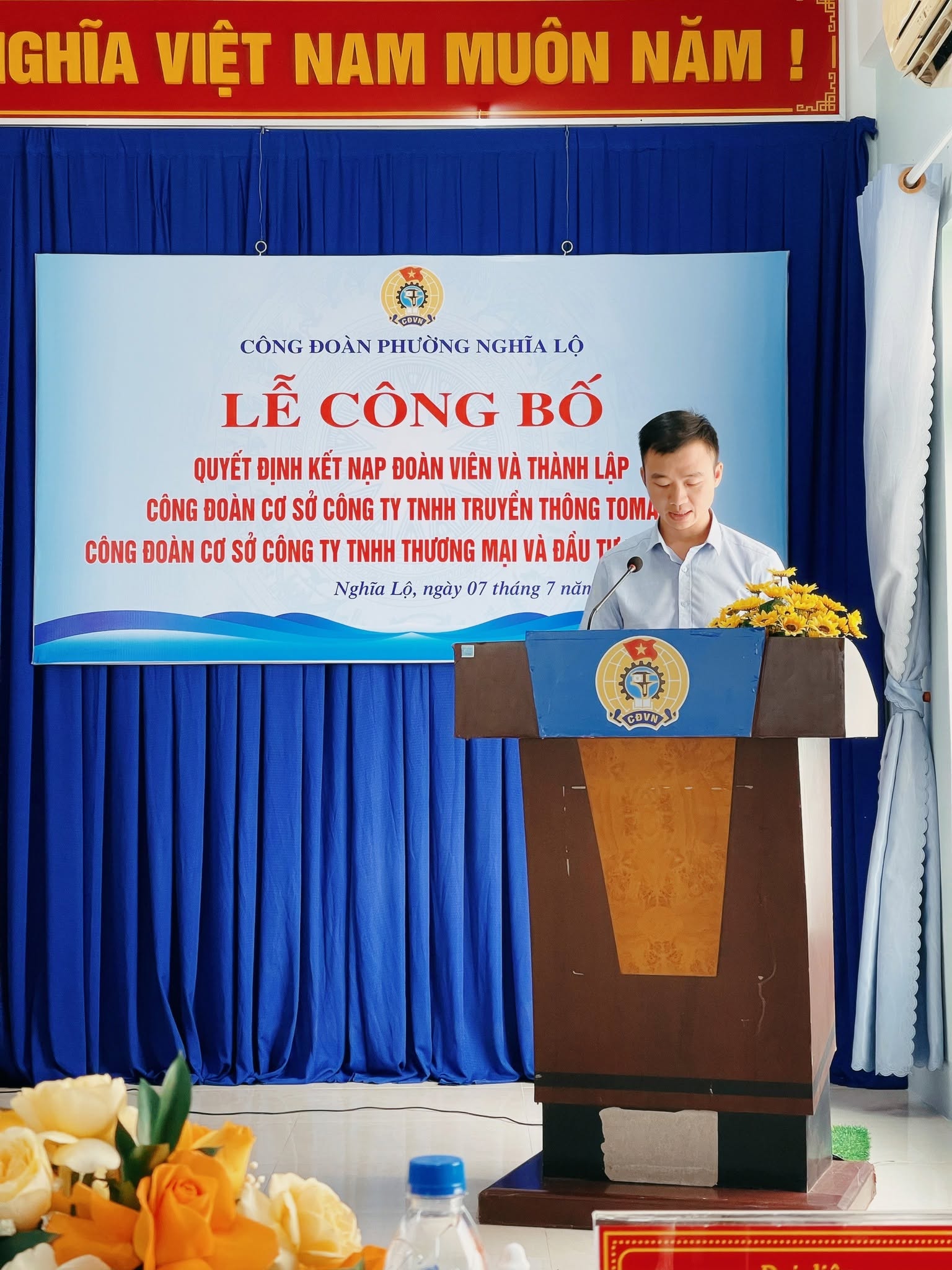 Buổi lễ công bố công đoàn cơ sở TOMAZ chính thức được thành lập